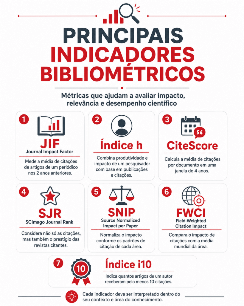 Principais indicadores bibliométricos 