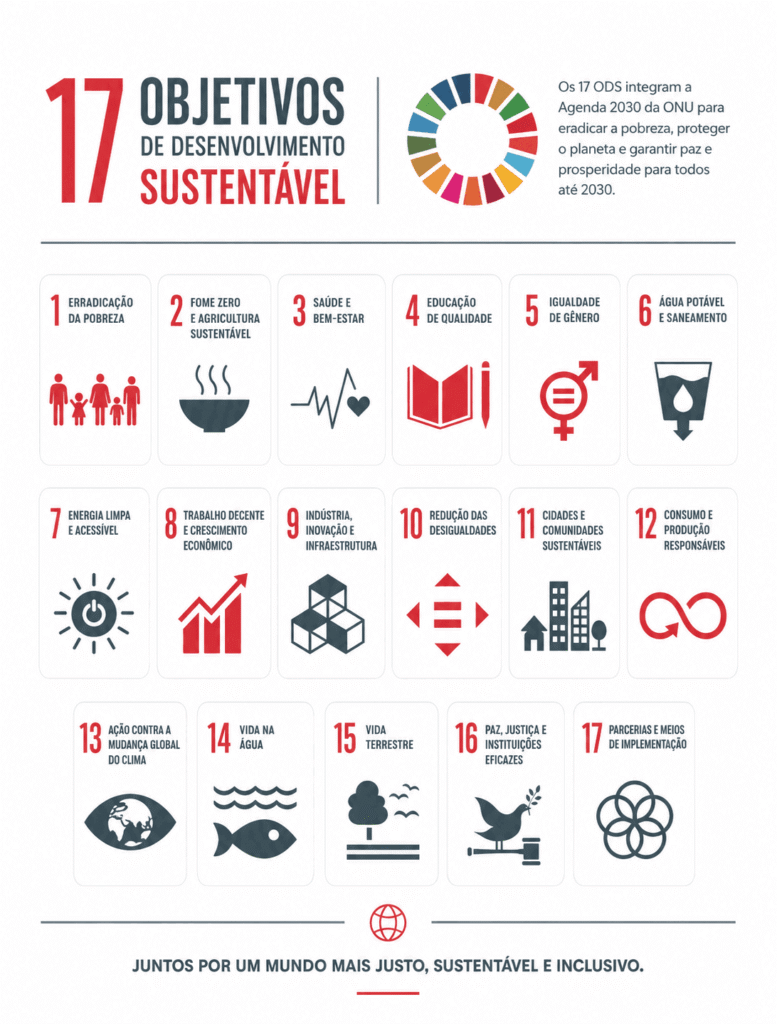 17 Objetivos de Desenvolvimento Sustentável